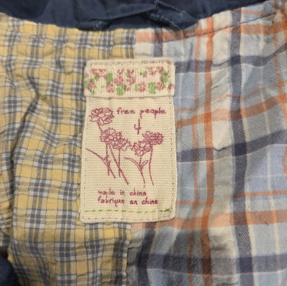 Free People Blue Cotton Jacket Size 4 - Picture 4 of 6